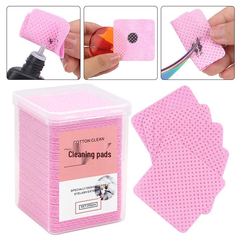 Grafting Eyelash Glue and Nail Art Remover Wipes - Non-woven Fabric Cotton Pads