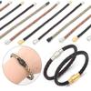 Vintage Leather Bracelet Stainless Steel Magnetic Clasp Braided Cord Rope For Men Fashion Design Simple Handmade Jewelry Gifts