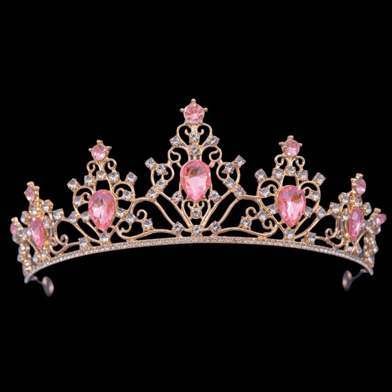 Baroque Crystal Tiaras and Crowns for Women Rhinestone Prom Diadem Headband Bridal Wedding Hair Accessories Jewelry Crown Tiara