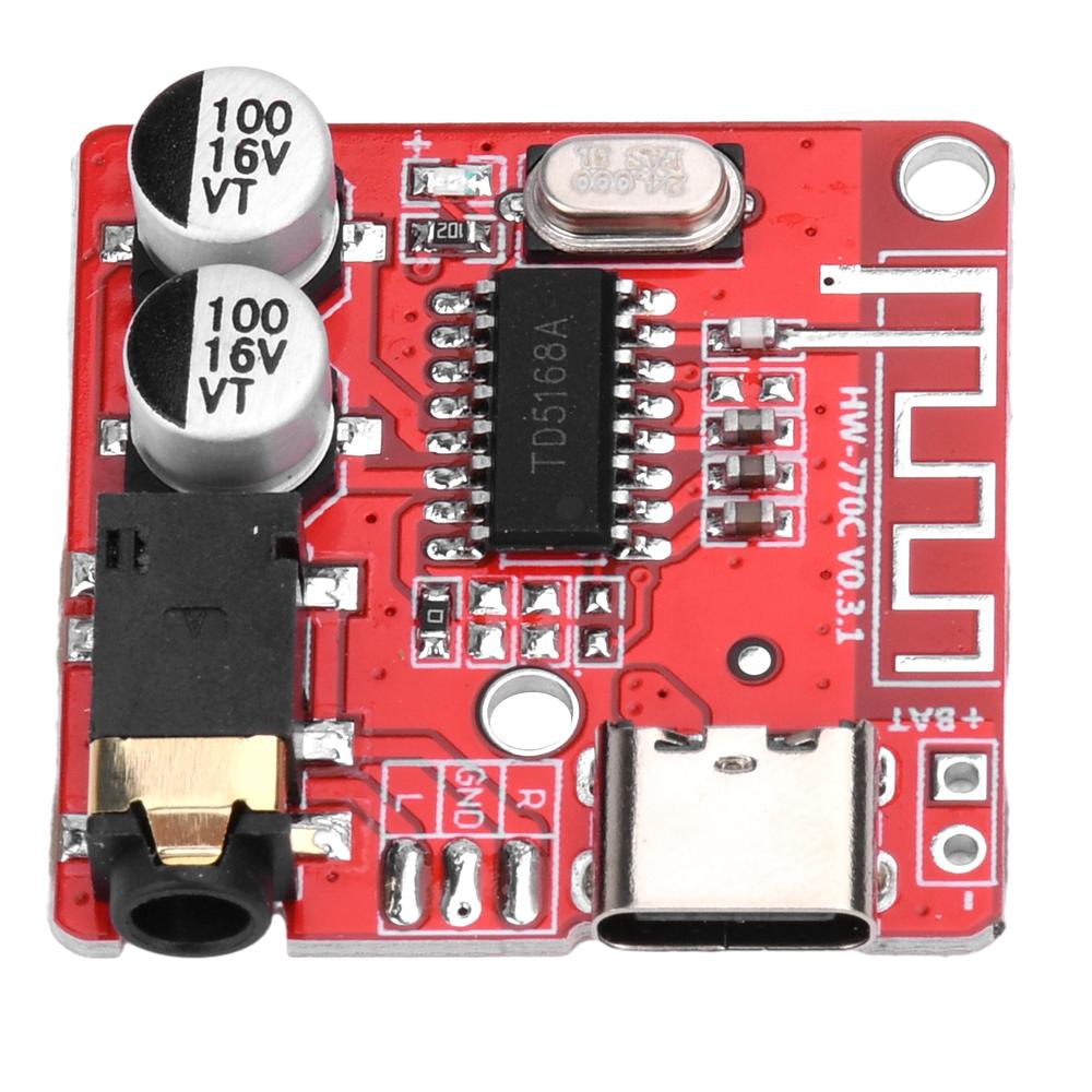 Mini Bluetooth 5.1 Audio Decoding Module MP3 Audio Decoding Type-C 3W 3.5mm Interface Decoding Board for Home/Car Audio DIY