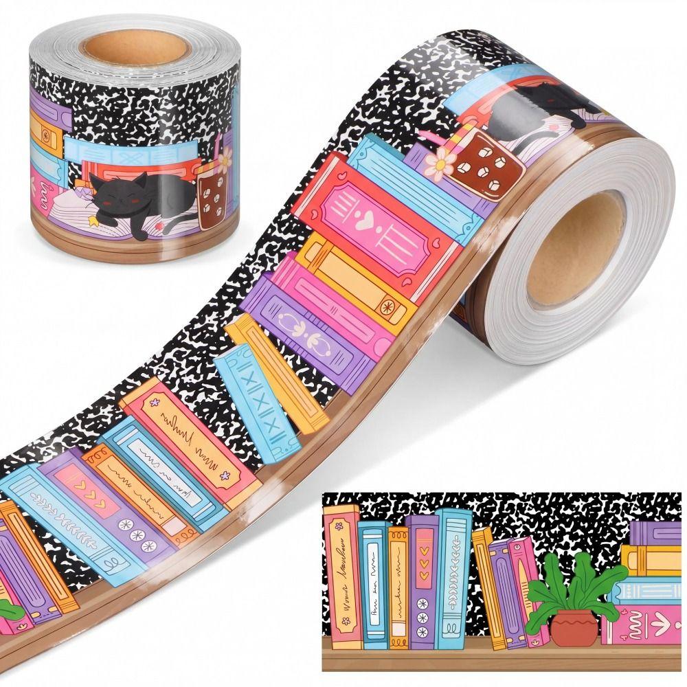 Cartoon Pattern Bulletin Board Border Sticker Learning Wall Sticker Classroom Decoration