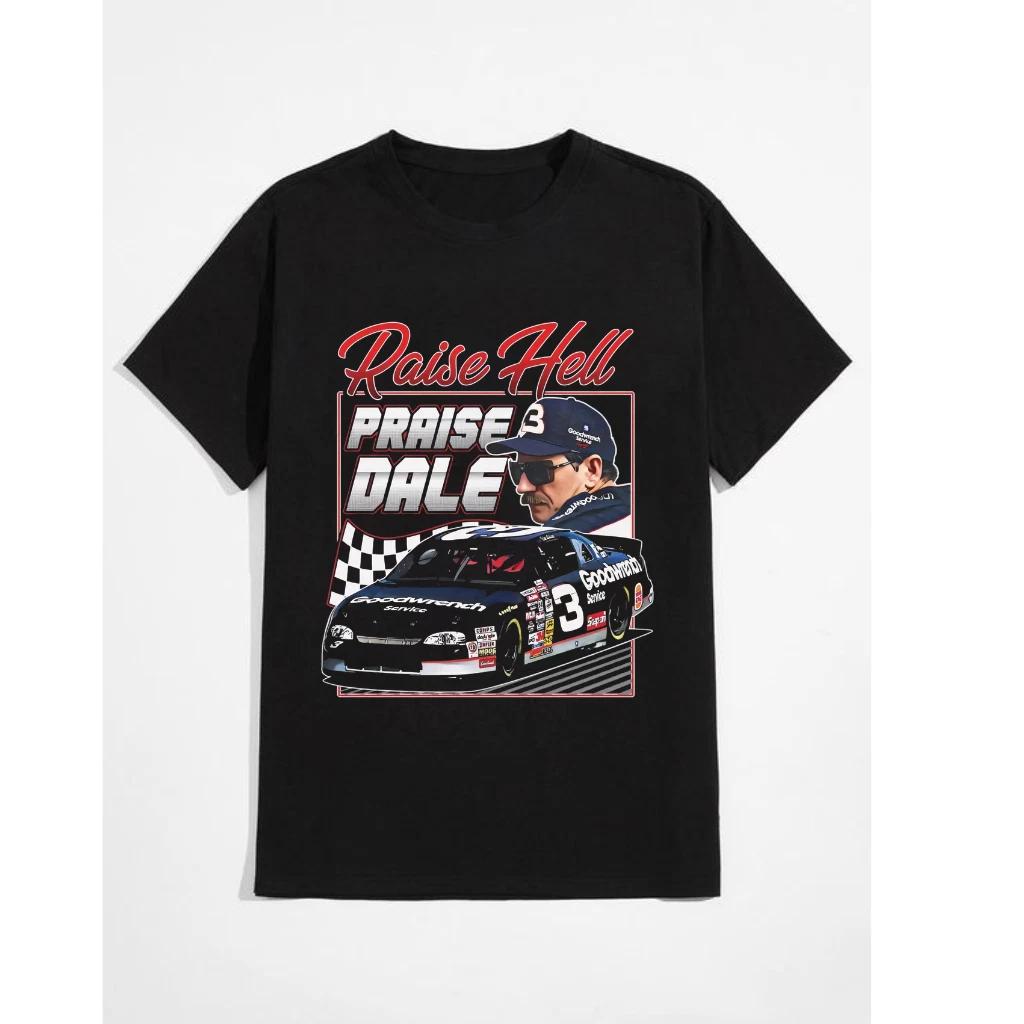 Raise Hell Praise Dale NASCAR 90s Retro Classic Tee M–3XL Made in USA M