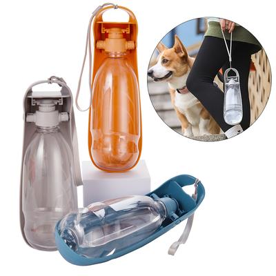 Garrafa de água portátil para cães de 550 ml, tigela dobrável à prova de vazamento para caminhadas ao ar livre, para cães pequenos, médios e grandes, suprimentos para animais de estimação