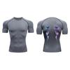 Blossom Print Short Sleeve Compression Tee Shirts Men Summer Athletic Quick Dry T-shirts Fitness Gym Workout Running Sporty Tops