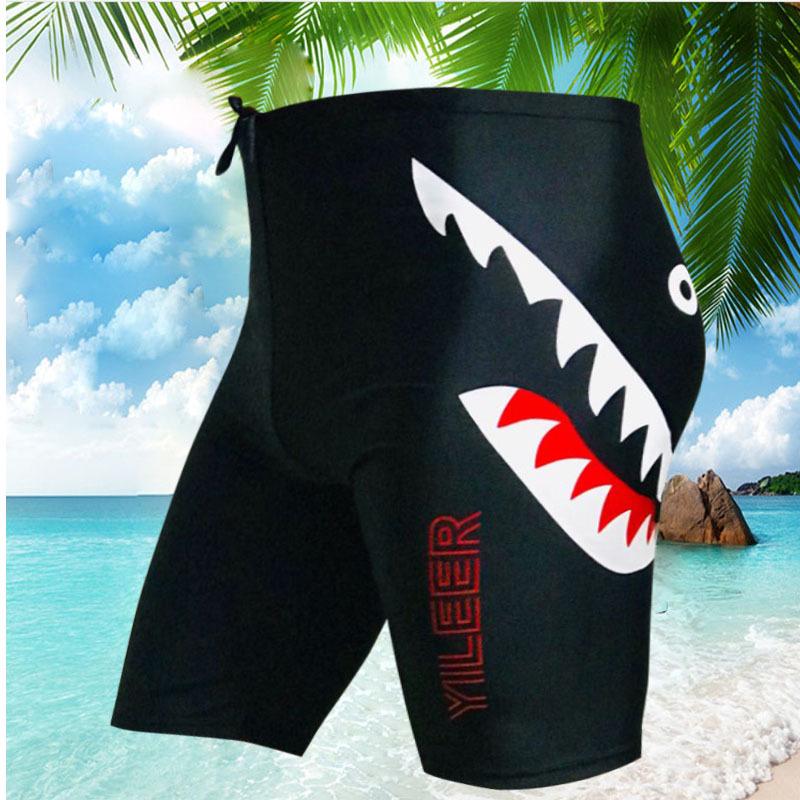 

Men s Plus Size Square Leg Swim Trunks - High-End Offset Print Five-Point Design 3XL