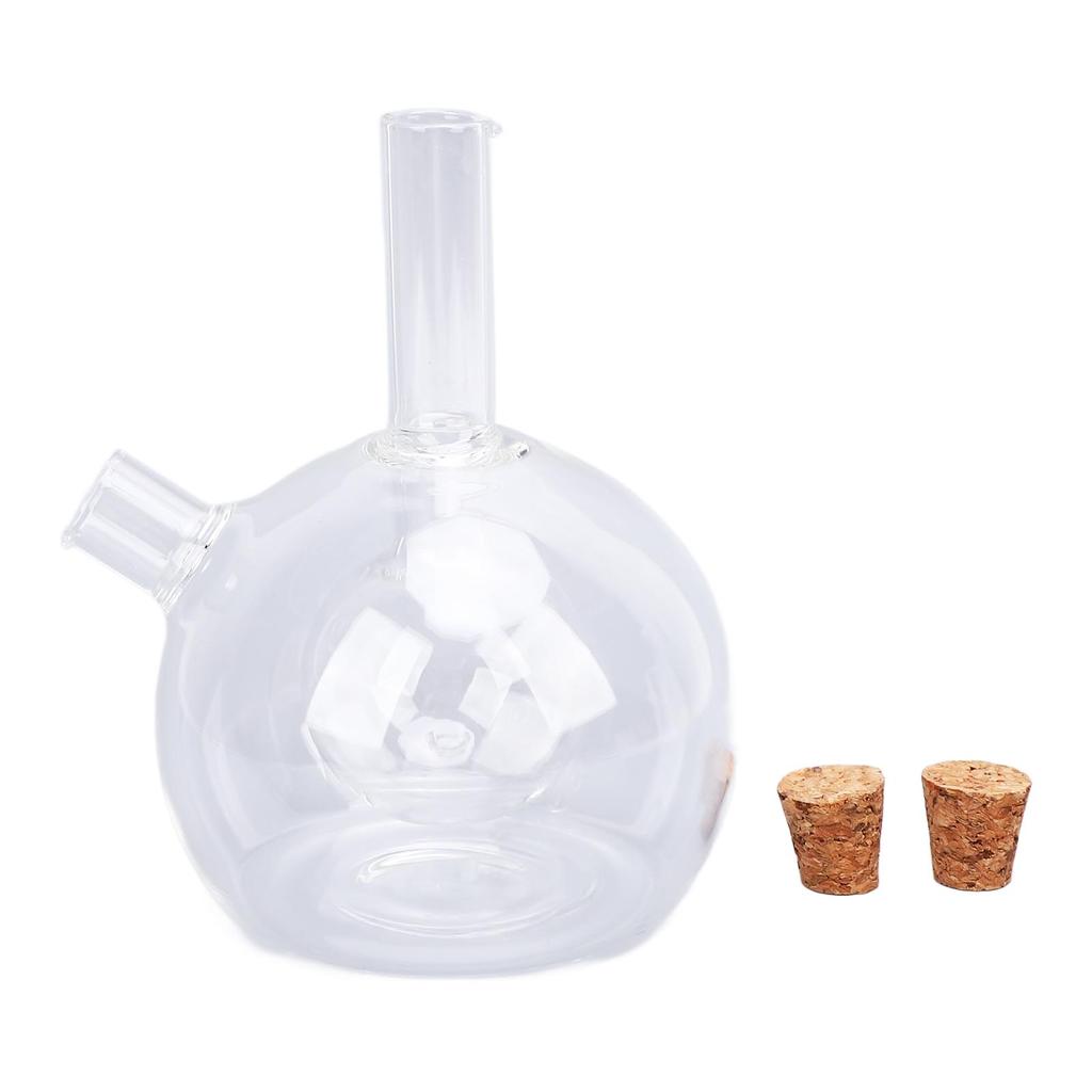 Olive Oil and Vinegar Dispenser 2 in 1 Glass Double Pourer Spout Oil and Vinegar Cruet Bottle Container for Kitchen