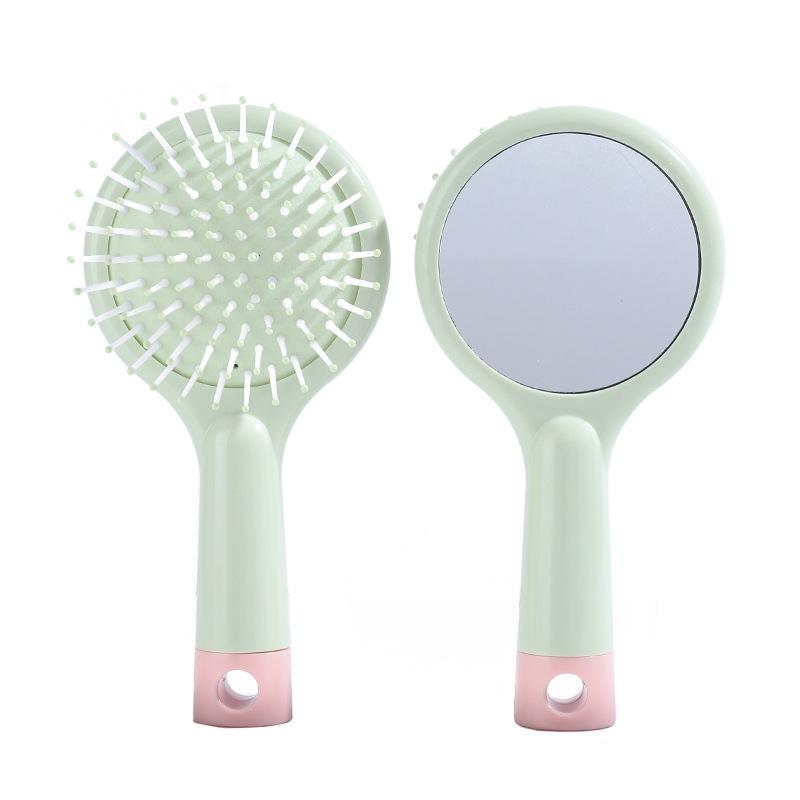 

Женская радужная массажная расческа: Встроенное зеркало, Воздушная подушка для пышной укладки