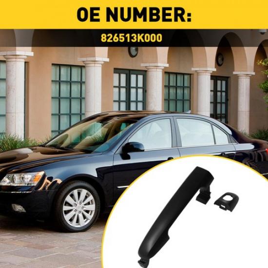 Front Left Side Exterior Door Handle Panel Fit Hyundai Black 2008-2010 Sonata GL