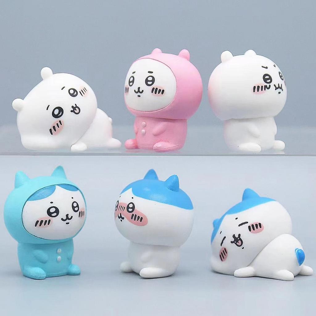 Cute jiyi Small Ornaments Usagi Hachiware Car Ornaments Cartoon Characters Desk Office Home Furnishings Gift Collection