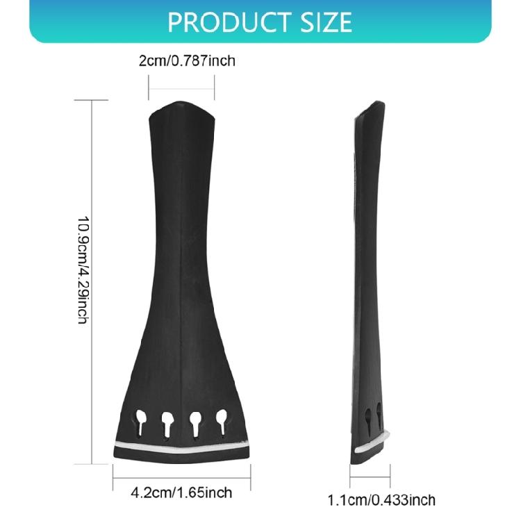 Hochwertiges Ebenholz Violin-Saitenhalter-Design mit Saitenhalter-Schnur, Violin-Reparaturteil für einfache Montage und reichen Klang