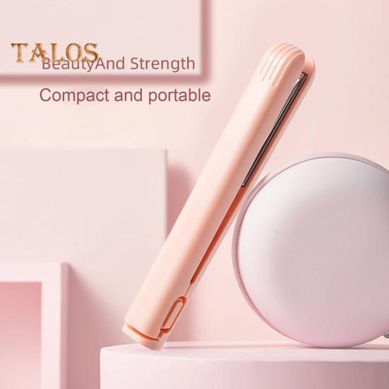 Tragbarer USB-Haarglätter, schnell aufheizender elektrischer Lockenstab, glattes, lockiges Haar, Pony, Mini-Lockenstab, Reise-Haarstyling-Tool für Frauen