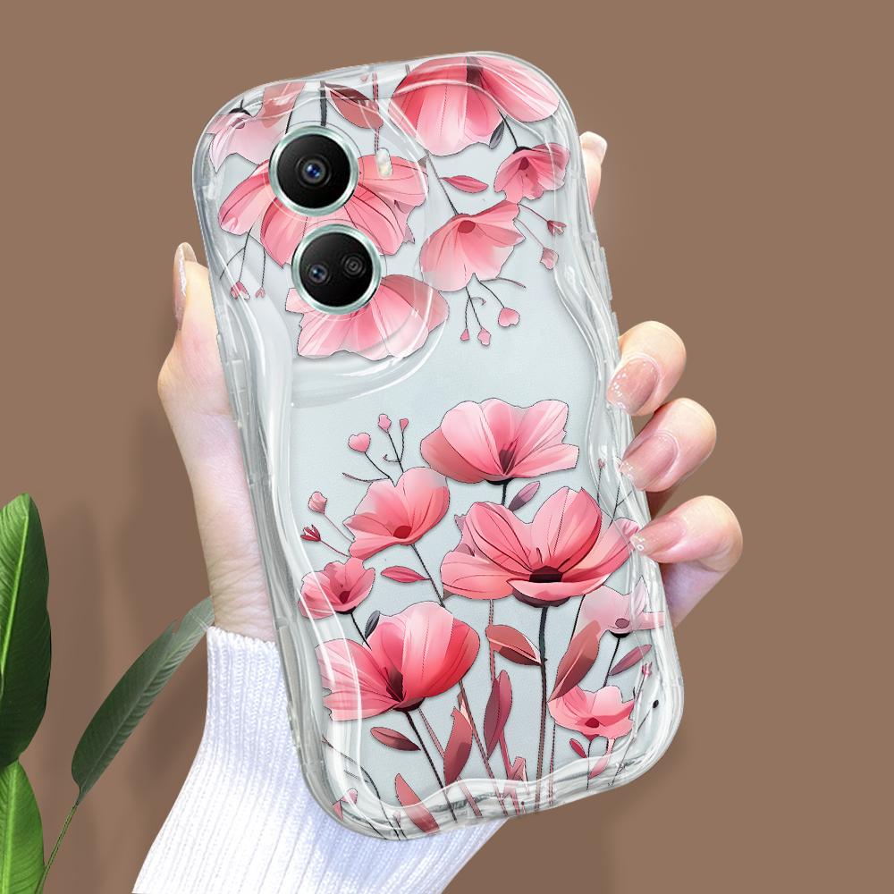 For Honor 90Lite X6B X8 Infinix Hot 30 40i 40Pro Smart8 Vivo V27 V29e V30e Moto G84 Fashion Girl Cream Texture Soft Silicone Full Lens Protect Casing