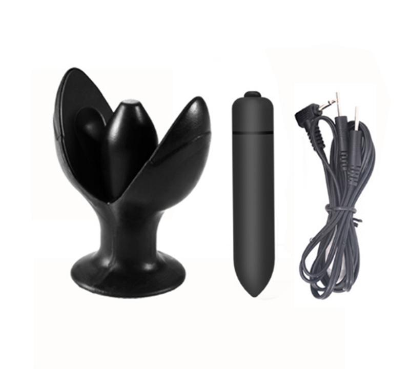 Electro Shock Glans Trainer Massage Cup Men Delay Training Masturbator  Electric Stimulator Anal Plug With Vibrator Sex Toys