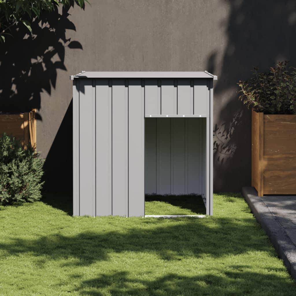 Vidaxl Hundebett Buda, Mit Dach, Grau, 110X103X109 Cm, Stahl