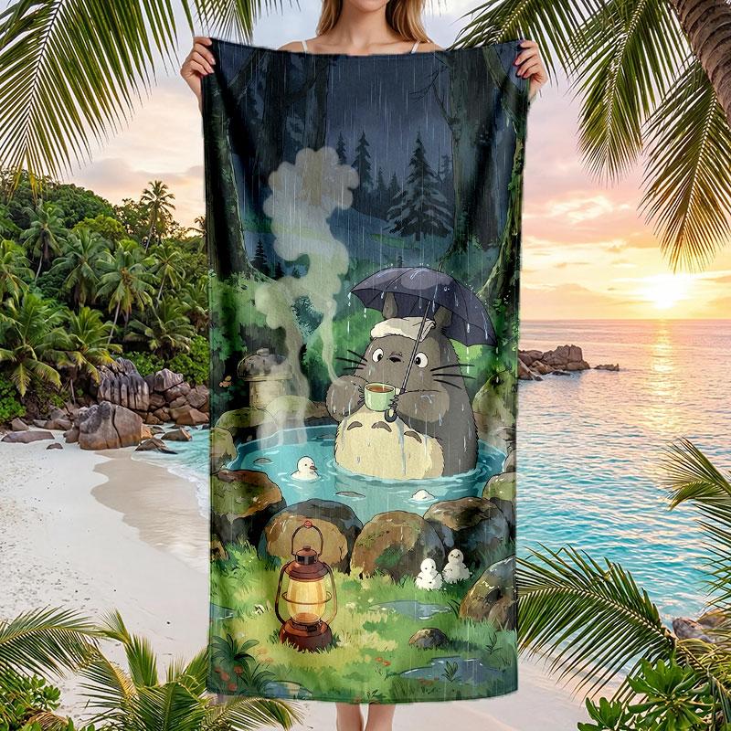 Duży ręcznik plażowy Szybkoschnący Chłonny ręcznik Na plażę W pomieszczeniach Mój sąsiad Totoro