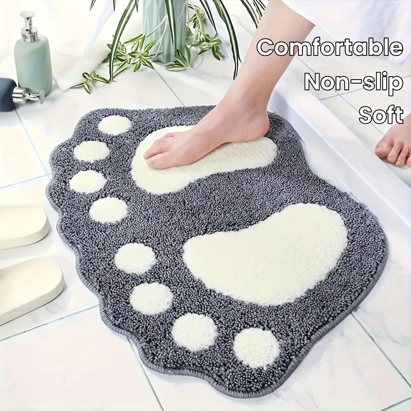1pc Ultra-Soft Polyester Bath Mat with Non-Slip Rubber Backing - Machine Washable, Super Absorbent, Comfortable Shower Carpet for Home, Kitchen
