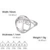 Fashion Tree Design Hollow Cut Titanium Steel Ring