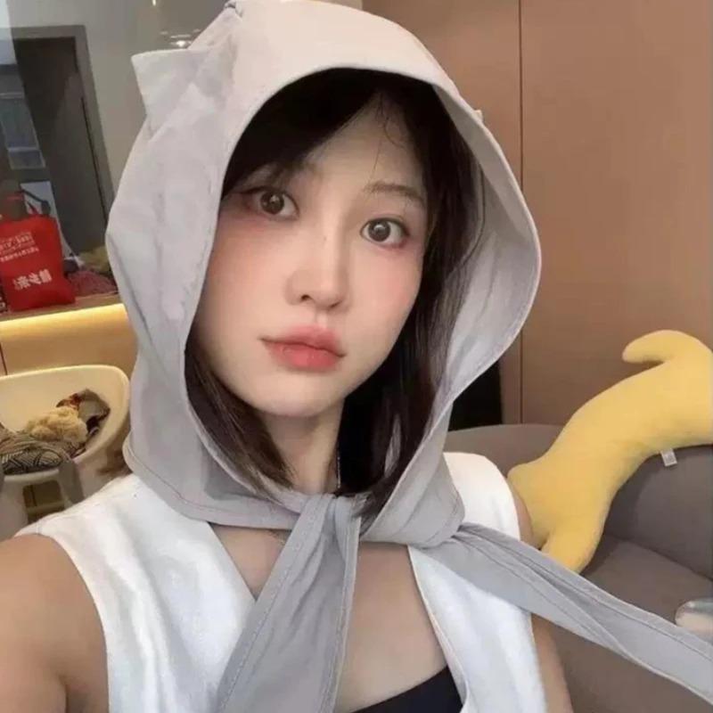 2026 Fashion Summer Fisherman Hat with Strap Trendy Qiuck Dry Cute Ear Design Sunshade Caps for Summer Beach Fishing Hiking