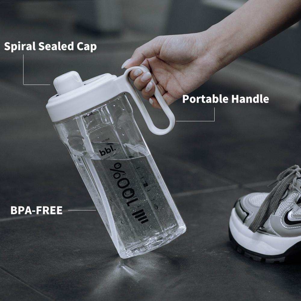 1pc Water Bottles with Straw, Tritan BPA Free, 1500ml/50.7 Oz Sports Water Bottle with Carry Handle LeakProof for Women Men Gym