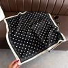 Dot  Print Hairbands Square Scarf Women Elagant Cotton Linen Feeling Bandana Neck Kerchief Head Bands Foulard Female Scarfs