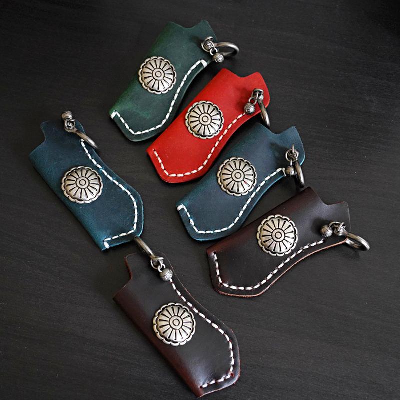 Husa de protectie din piele naturala lucrata manual Husa pentru bricheta din piele Husa pentru bricheta