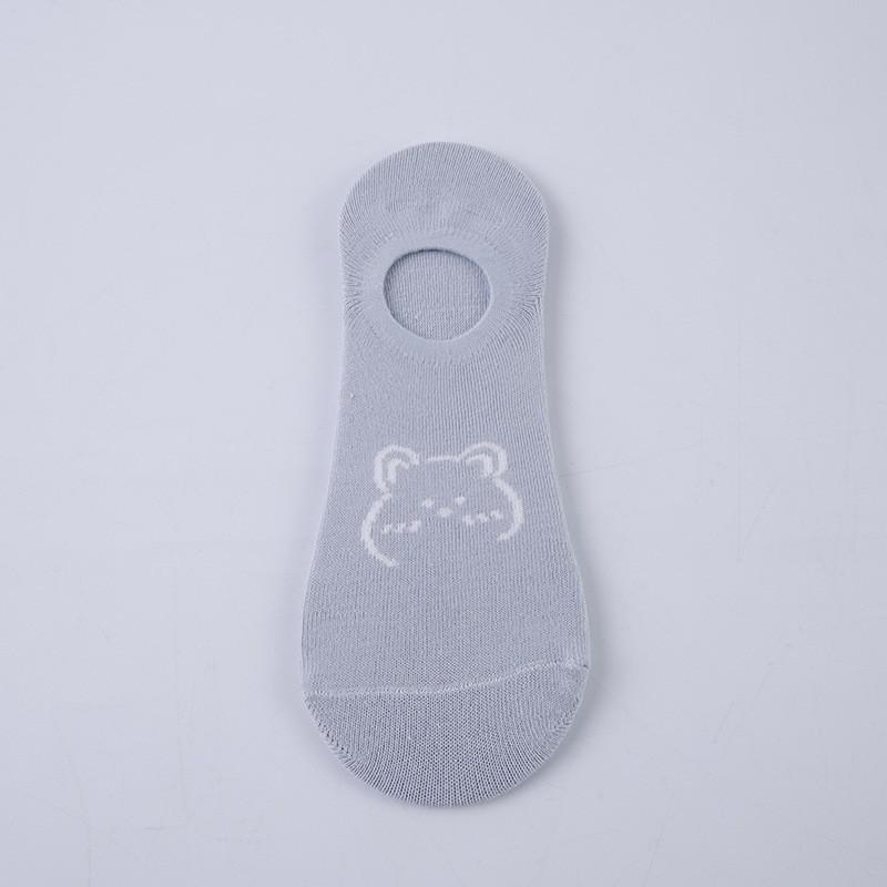Female Spring and Summer Thin Cartoon Cute Invisible Silicone Non Slip Do Not Fall with The Boat Socks