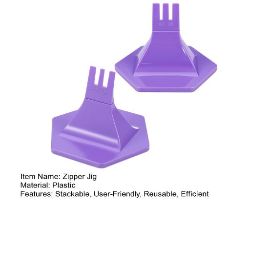 2Pcs Zipper Jig Zipper Pull Installing Tool Reusable Zip Fastener Jig Stackable Zip Slider for Pants Dresses Jackets Zipper Installation