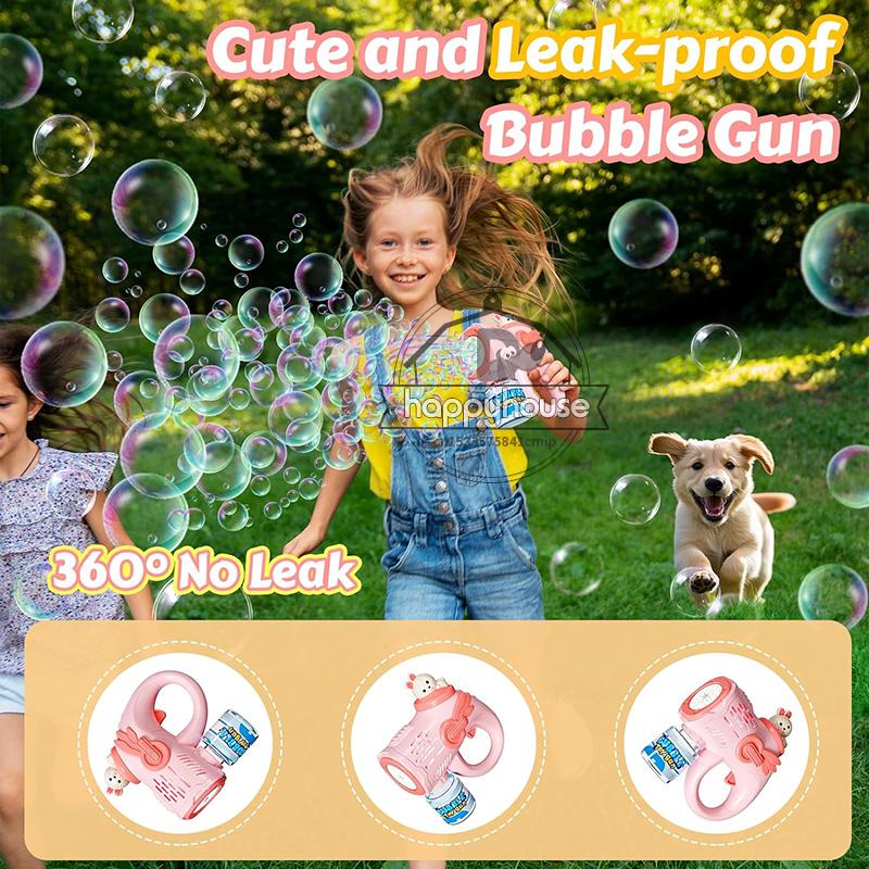 Automatic Bubble Machine for Children Bubble Gun Rocket Launcher for Toddler Bubble Blower for Kids Soap Bubble Maker Summer Toy