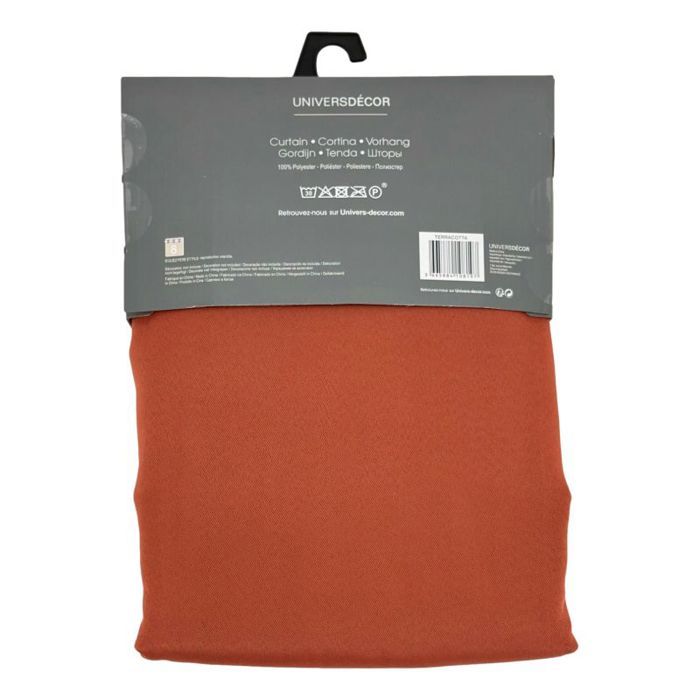 Rideau occultant phonique et thermique doublé polaire "Arctique" Terracotta