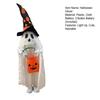 Halloween Trick or Treat Ghost Decoration Light Up White Ghost with Candy Bucket 3ft Front Porch Standing Ghost for Outdoor Yard Lawn Decor