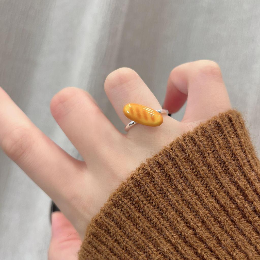 Autumn/Winter Caramel Bread Cat Party Ring Set - Creative Cartoon Design