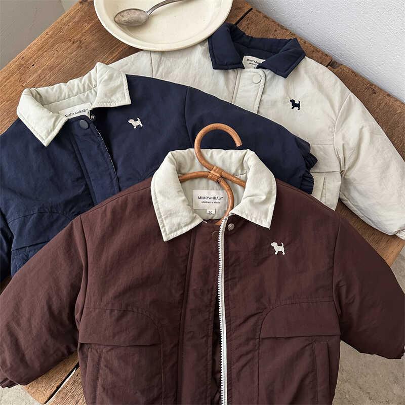 Boys Winter Padded Jacket with Cute Dog Print Baseball 90