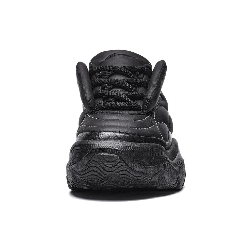 New LiNing Puff Platform Anti Slip Wear Resistant Low Top Casual Shoes Women's Black AZGT072-3