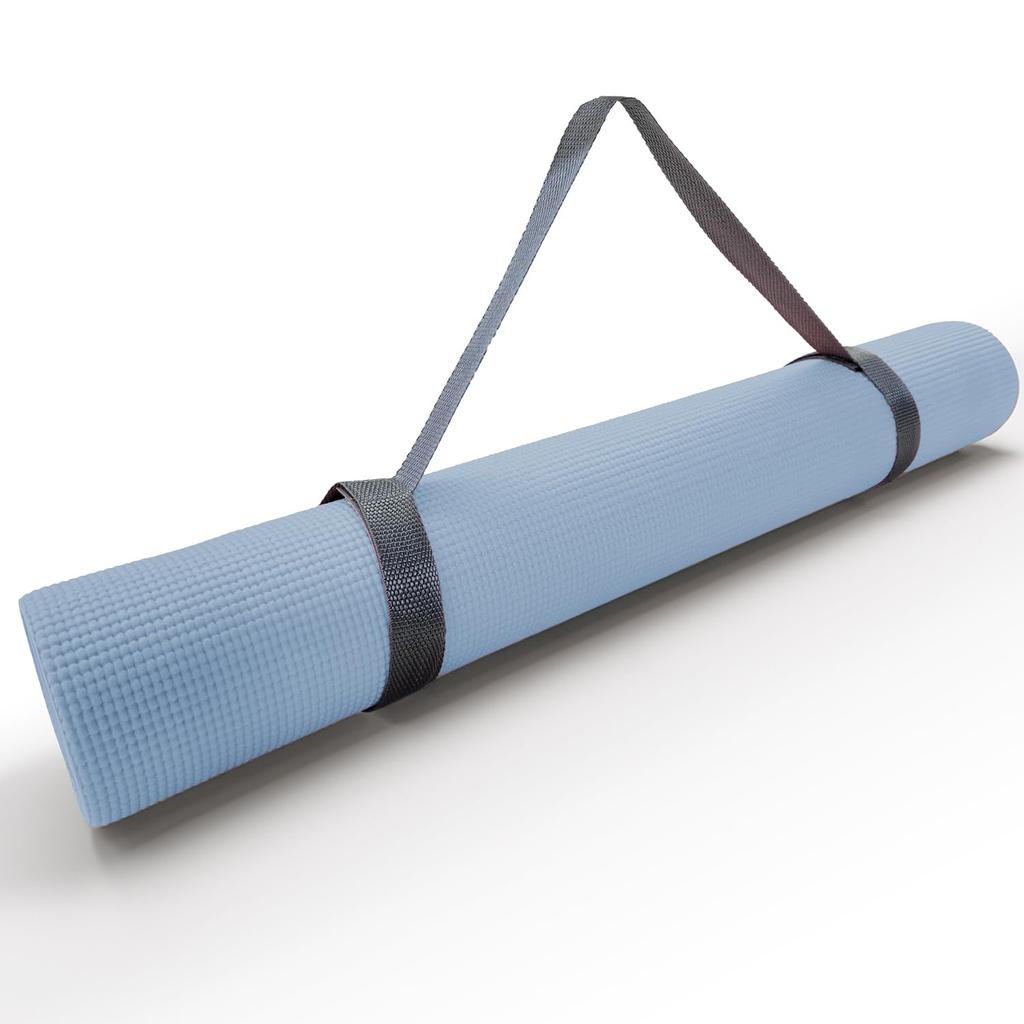 IRONMAN CLUB Yoga Aqua with Carry for and Solid Color High-Grip Mat, 6mm, IMC-171AB, Blue, Band, Stretching, Flexibility, Gymnastics, Pilates,