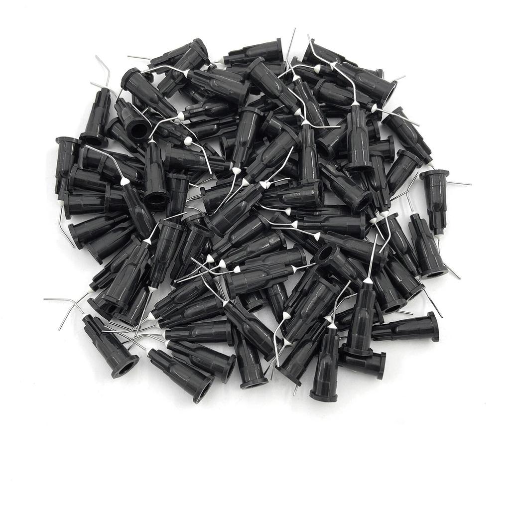 100Pcs/Lot Wellck Pre Bent Dispensing Dental Tip Etchant Resin Flow Composite Needle Tip Dentistry Dental Endoneedles