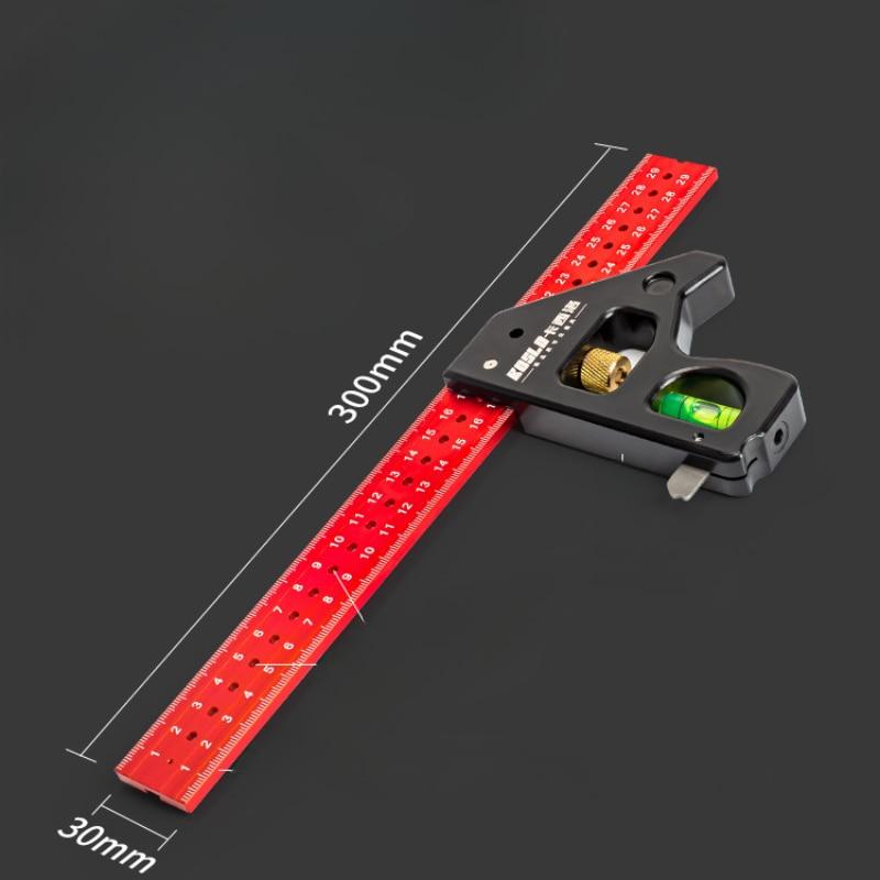 Gauges Heavy Duty High-precision Woodworking Stainless Steel Multifunction Combined Angle Ruler 30/40cm Long Movable Angle Ruler