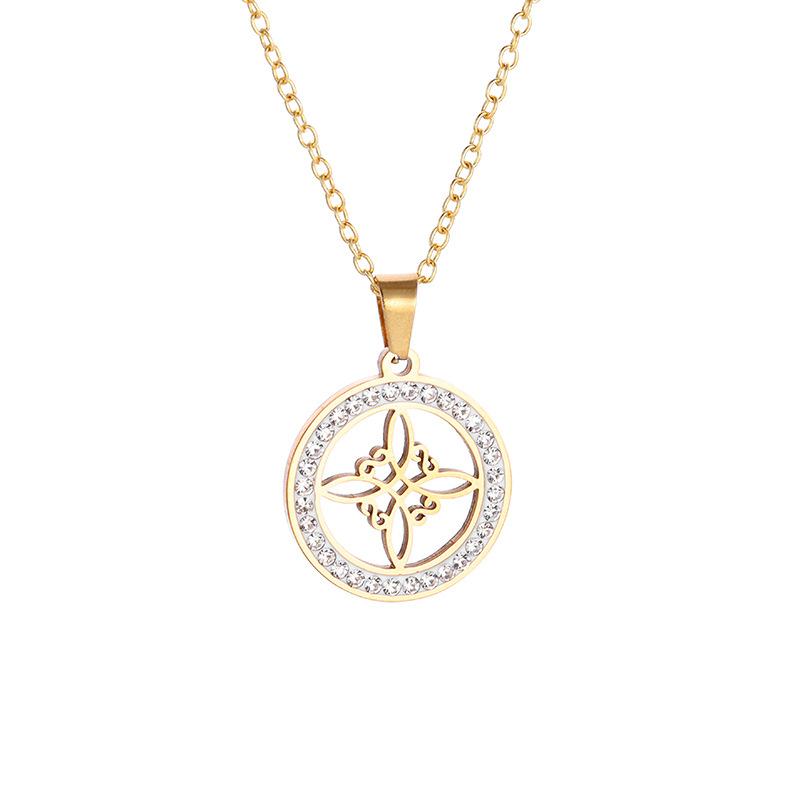 Witch's Knot Micro Fashion Light Luxurious Hollow Jewelry Pendant Necklace