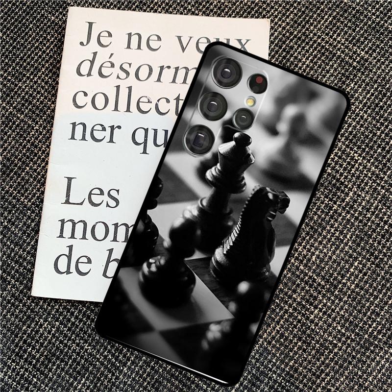 Chess Board Dark Horse Case For Samsung Galaxy S25 S26 Ultra S21 S22 S23 S24 Ultra S10 S20 Plus S25 FE Back Cover