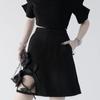 Women's Elastic Waist Short Flower Mesh Skirts Fashion Streetwear A Line Mini Skirt