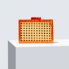 Ladies Fashion Green Rattan Acrylic Dinner Bag One Shoulder Oblique Cross Banquet Clutch