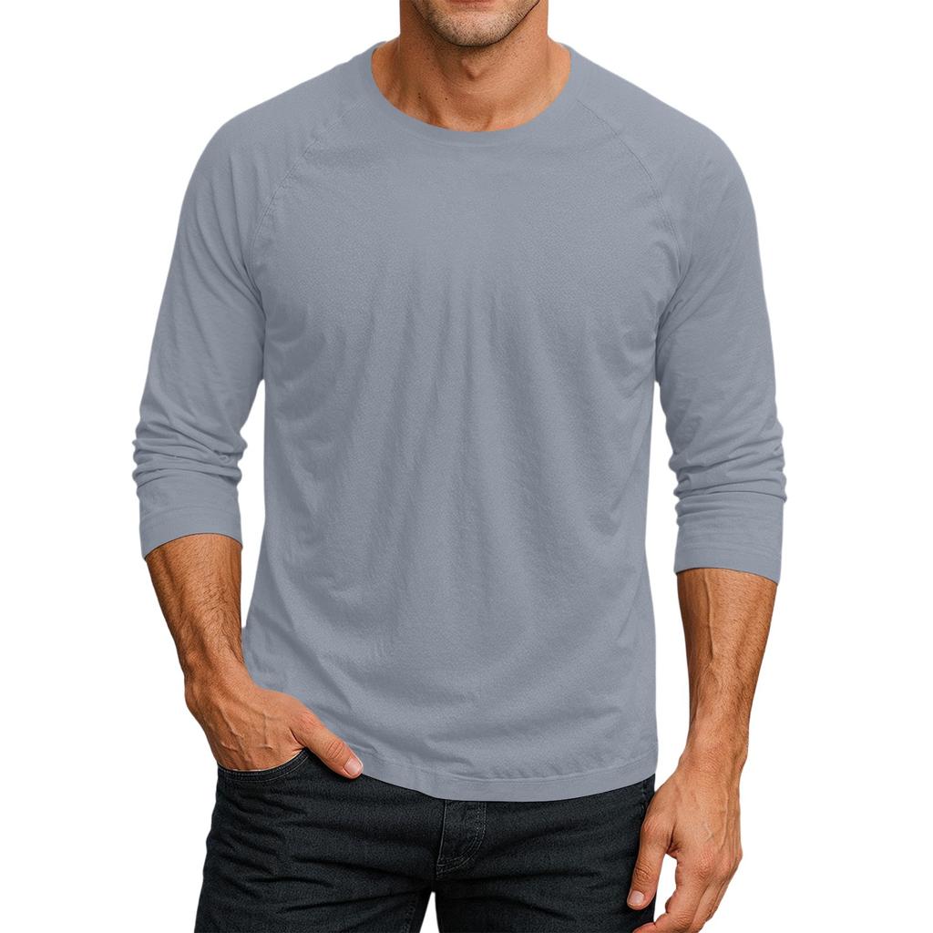 Men's Round Neck Plunger Sleeve T-Shirt Top