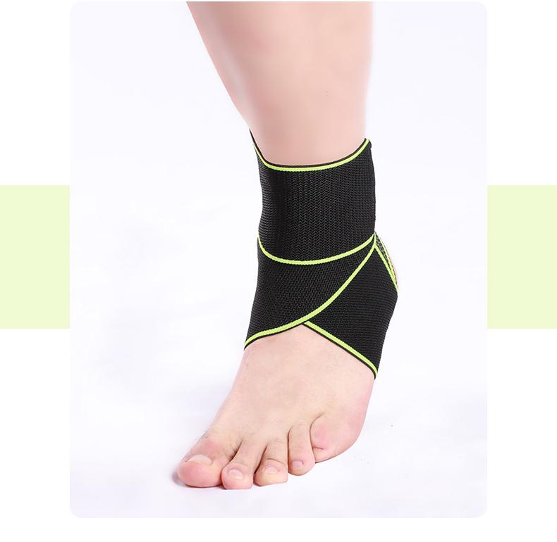 Unisex Black Ankle Support: Breathable, Lightweight Compression Wrap for Fitness & Anti-Sprain Protection