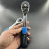 AGE 72-Tooth Ratchet Socket Wrench with Bent Handle - Multifunctional Quick Repair Tool for Various Sizes