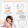 Wearable Breast Pump Portable Hands Free Electric Breast Pump with LED Screen 2 Modes 9 Suction Low