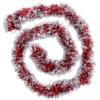 Christmas tree chain red and silver decoration Christmas garland