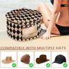 Hat Storage Box Non Woven Household Goods Sundries Storage with Clear Side Window and Handle Large Capacity Round Travel Bags