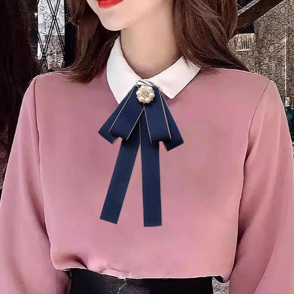 Bow Tie for Women Accessory Shirt Suit Adjustable Elastic Band Classic Polyester Easy