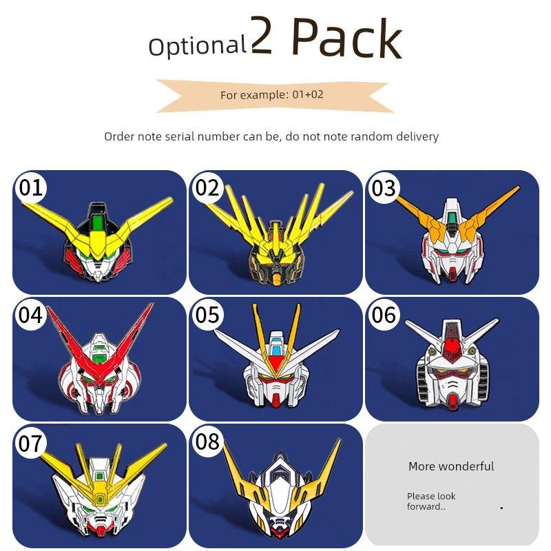 

Брошь RX-78 Gundam в японском стиле, аниме, робот, мобильный воин, золотой M значок, украшения для школьной сумки Unicorn Optional 2-piece set