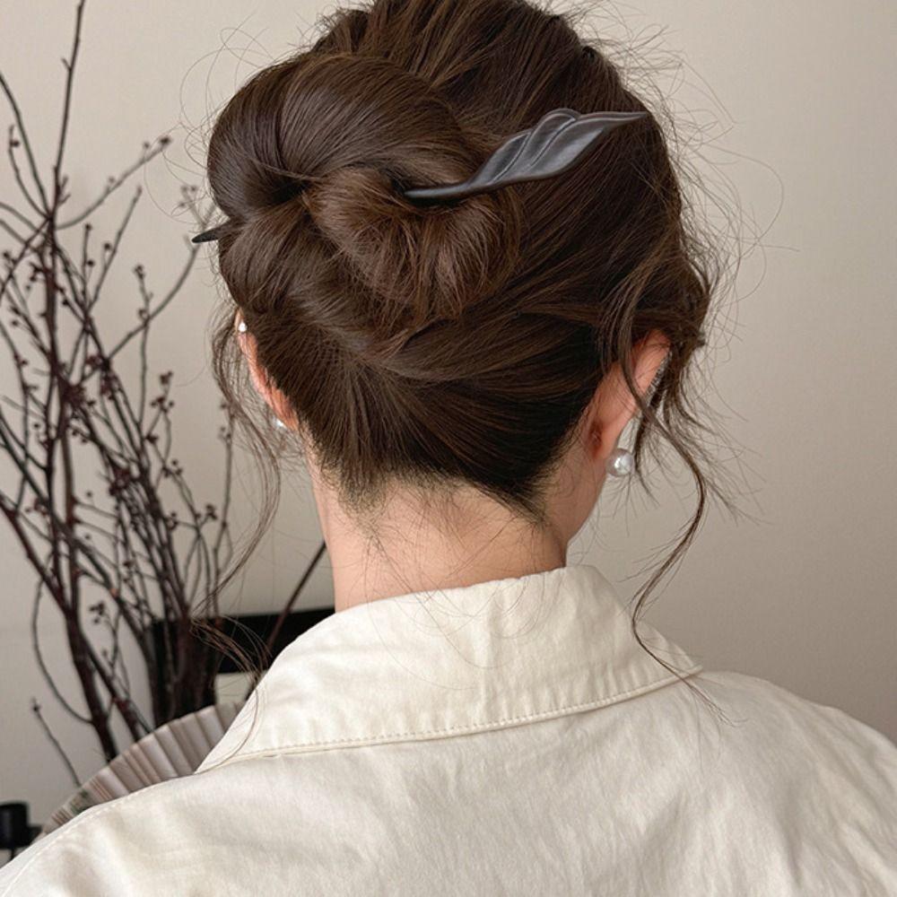 Wooden Sandalwood Hair Stick Wood Hanfu Headwear Chinese Style Hairpin  Hair Sticks for Long Hair