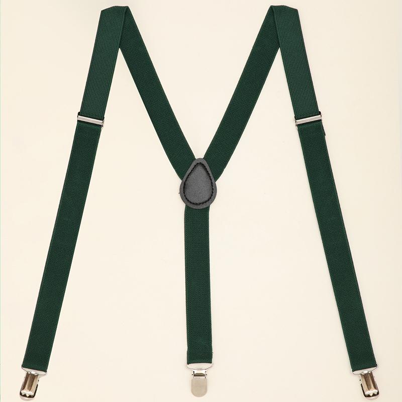 Men'S Adjustable 1 Inch Wide Y Shape Elastic Hanging Pants Suspenders Daily Dressing Accessories Strong Metal Clips Unisex